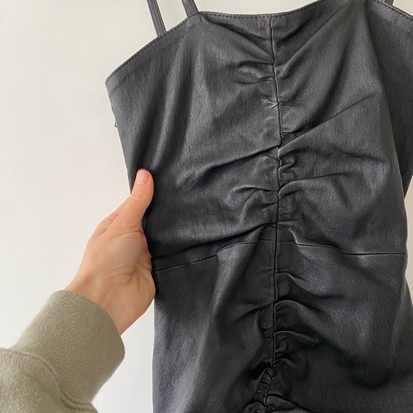 Sprwmn Los Angeles leather dress NWT xs - Picture 6 of 12